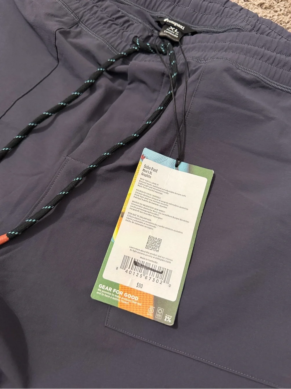 Men’s Cotopaxi Subo Pant in Graphine